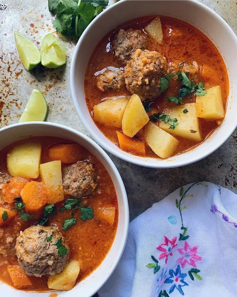 Albóndigas (meatball) soup